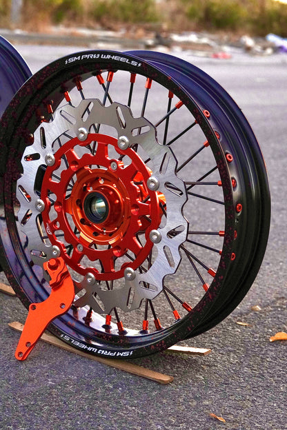 Llantas Supermotard con pintura Salpicada